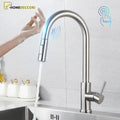 Torneira Gourmet Com Sensor Touch Inteligente Extensível Pull Down Gourmet Bancada SensePlash - Homedeccori