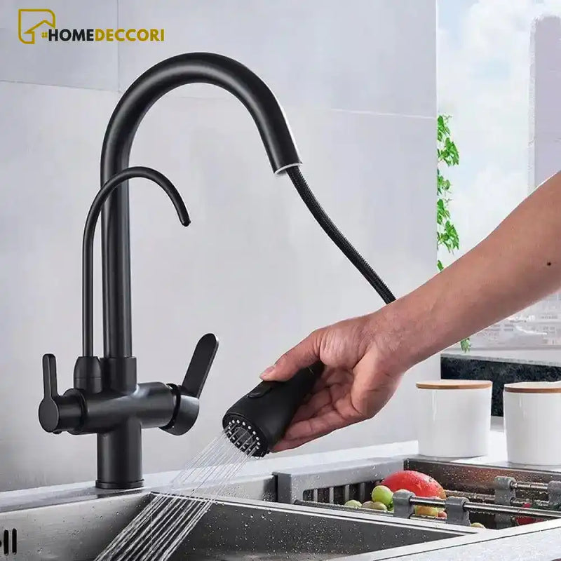 Torneira Gourmet Extensível Monocomando Cozinha Com Saída Para Filtro - Homedeccori