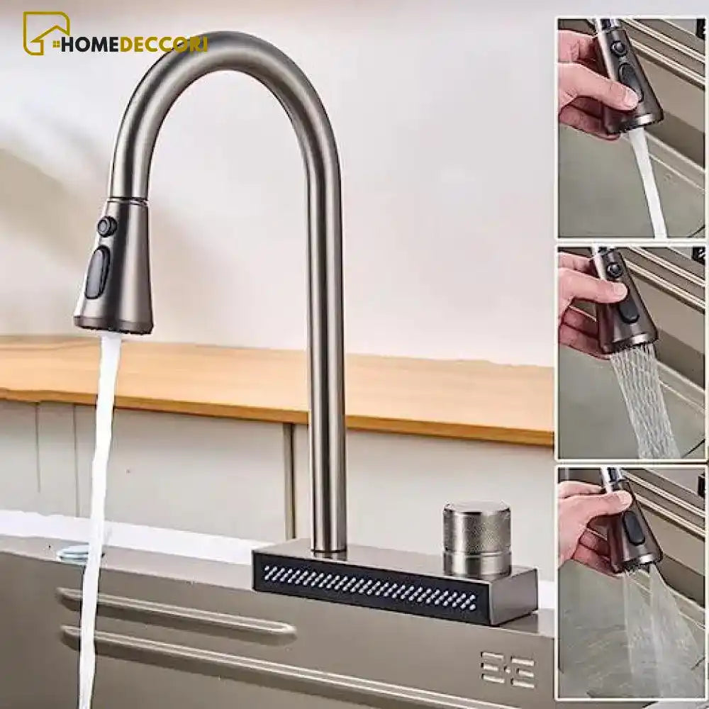 Torneira Gourmet Extensível Spray Cachoeira 360 Raffinata - Homedeccori