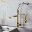 Torneira Gourmet LED Mola Duo Bronze Giratória 360° - Homedeccori