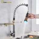 Torneira Gourmet LED Mola Duo Bronze Giratória 360° - Homedeccori