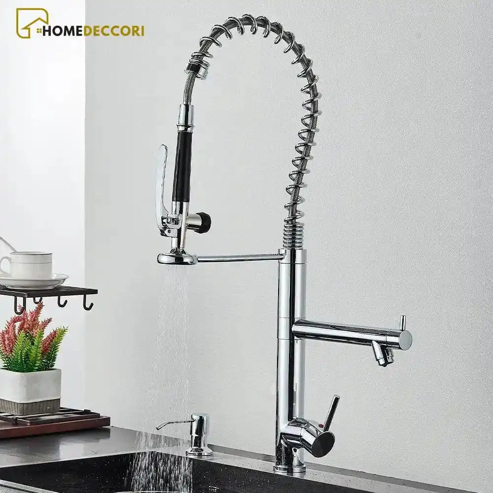 Torneira Gourmet Dual Mola Spray Monocomando Bica Alta Sereníssima - Homedeccori