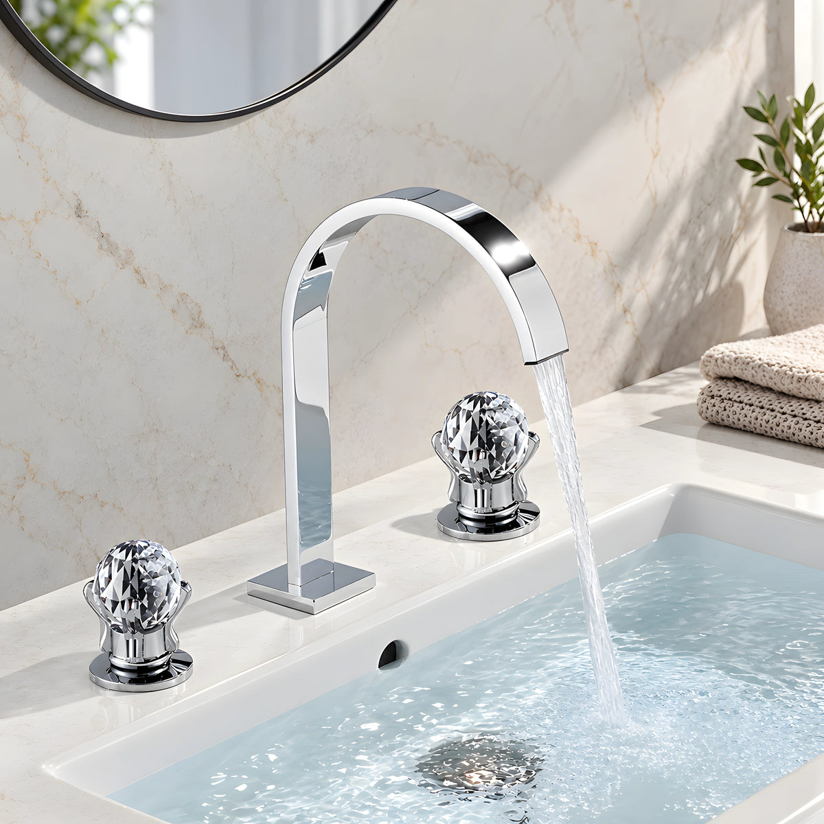 Torneira para banheiro Lux Cristal cromado - Homedeccori