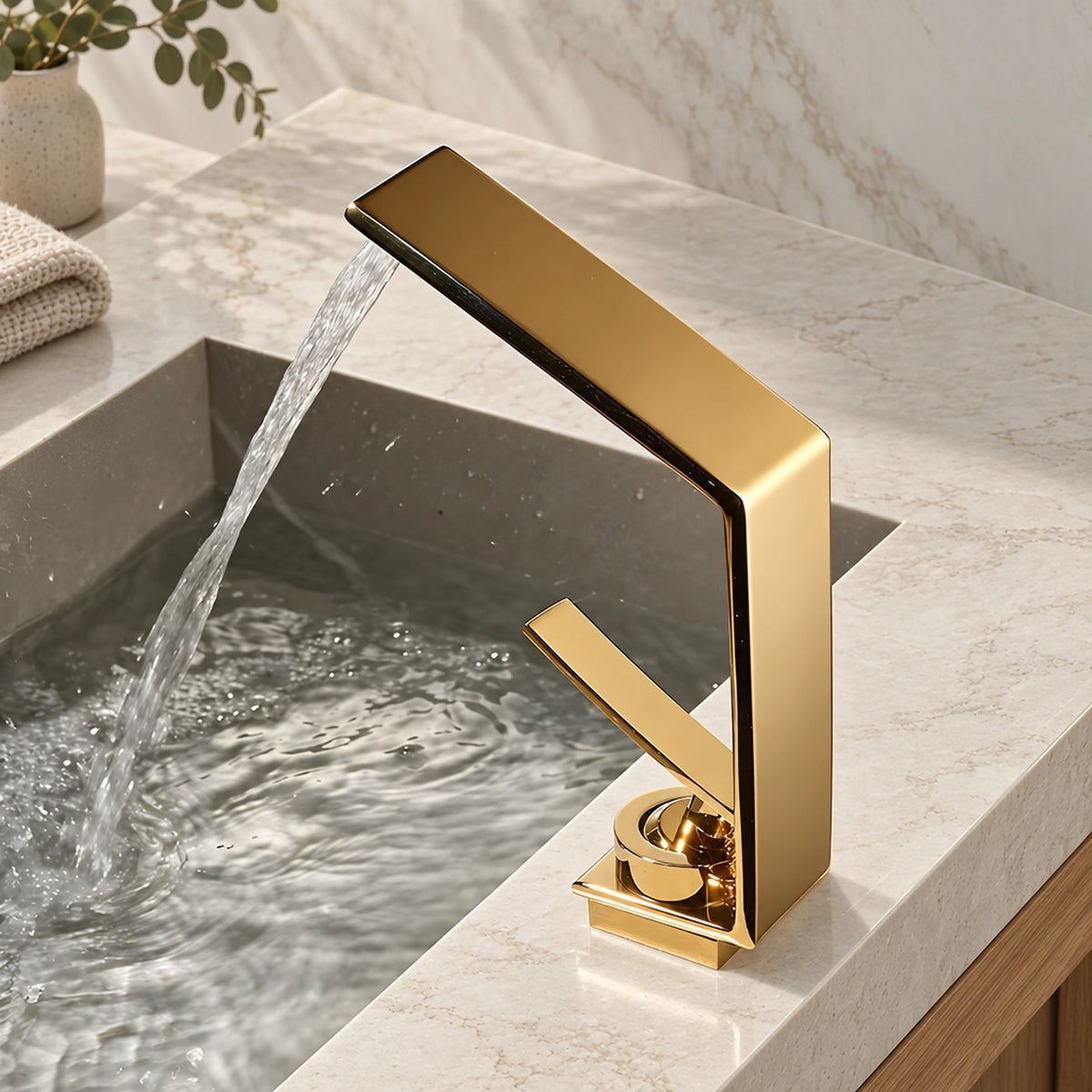 Torneira para banheiro Oro dourado polido - Homedeccori