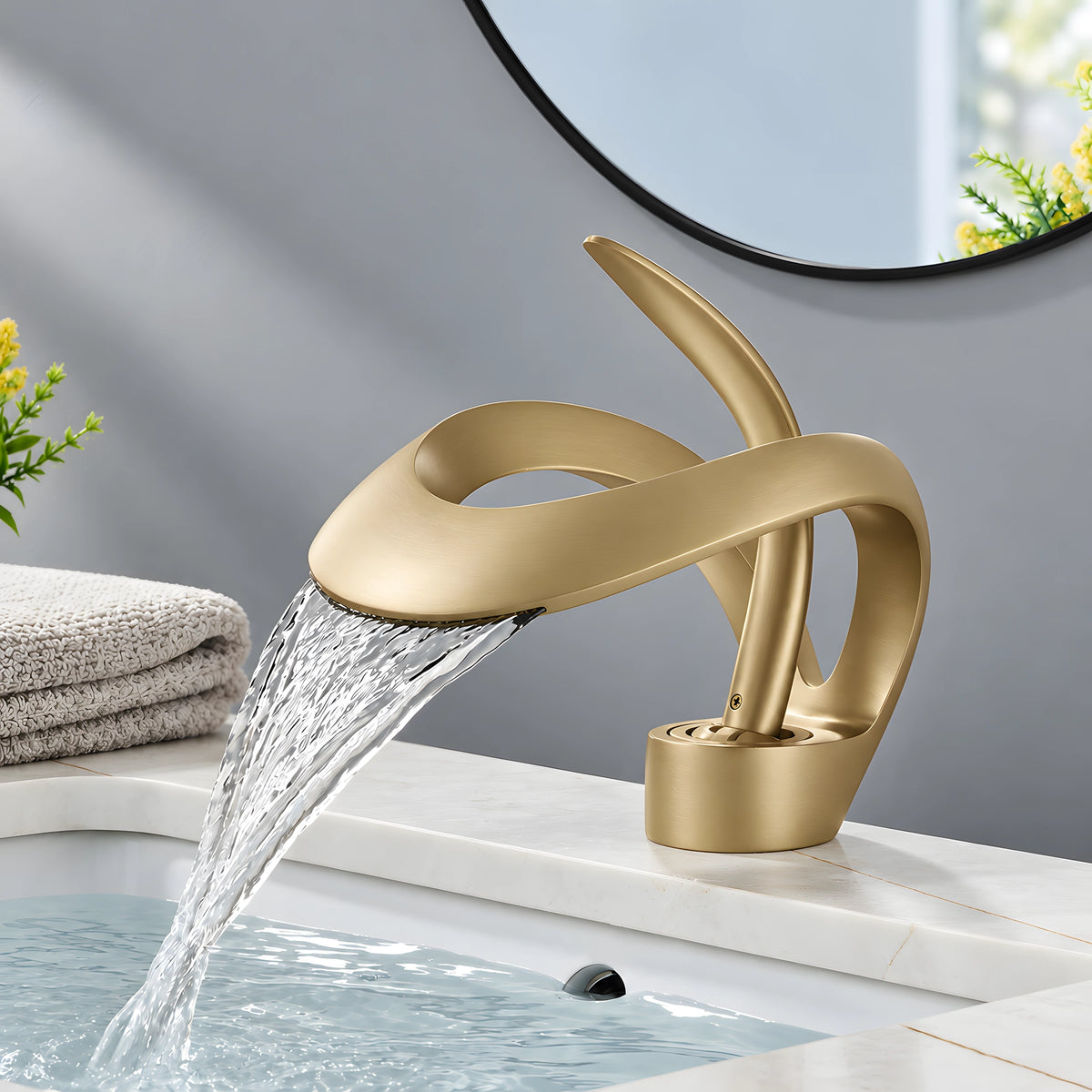 Torneira para banheiro Ottone ouro malte - Homedeccori