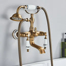 Torneira Para Banheira Duplo Comando Misturador Parede Inglês Brassina - Homedeccori
