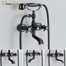 Torneira Para Banheira Duplo Comando Misturador Parede Inglês Brassina - Homedeccori