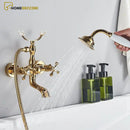 Torneira Para Banheira Duplo Comando Misturador Parede Inglês Brassina - Homedeccori