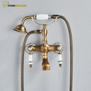 Torneira Para Banheira Duplo Comando Misturador Parede Inglês Brassina - Homedeccori