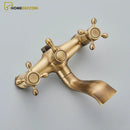 Torneira Para Banheira Duplo Comando Misturador Parede Inglês Brassina - Homedeccori