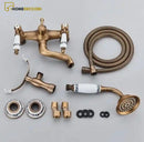 Torneira Para Banheira Duplo Comando Misturador Parede Inglês Brassina - Homedeccori