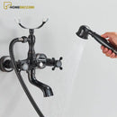 Torneira Para Banheira Duplo Comando Misturador Parede Inglês Brassina - Homedeccori