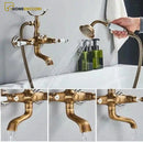 Torneira Para Banheira Duplo Comando Misturador Parede Inglês Brassina - Homedeccori