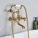 Torneira Para Banheira Duplo Comando Misturador Parede Inglês Brassina - Homedeccori