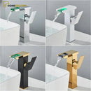 Torneira Para Banheiro Casacata LED Monocomando Di Vetro - Homedeccori