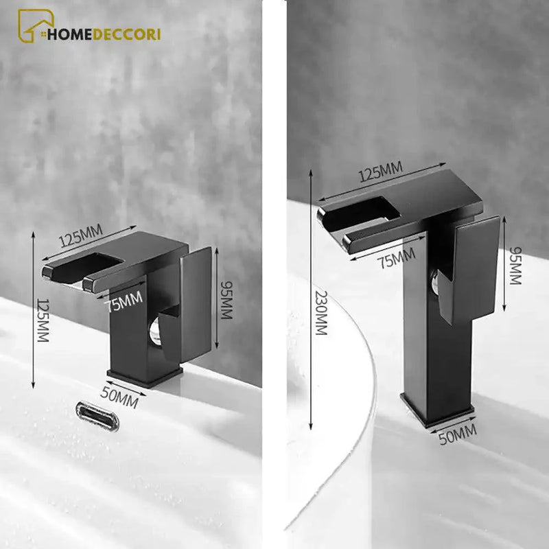 Torneira Para Banheiro Casacata LED Monocomando Di Vetro - Homedeccori