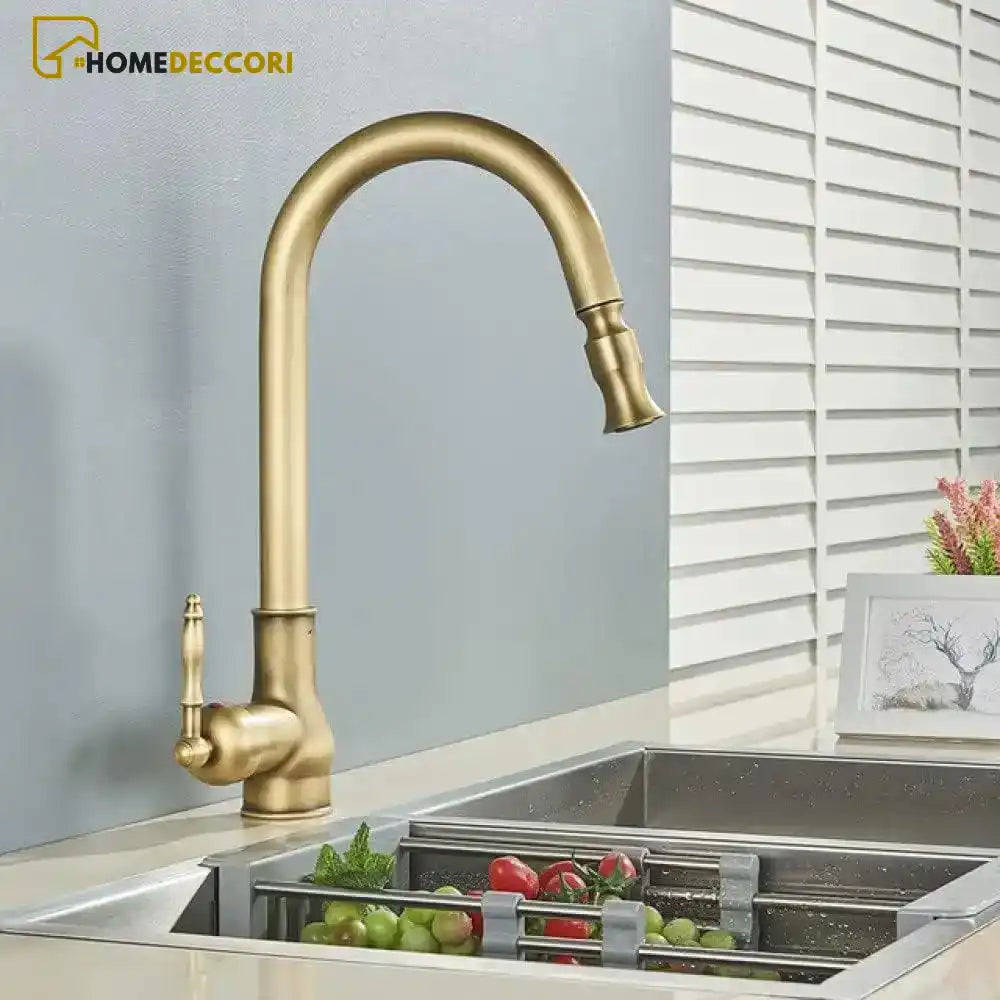 Torneira Retro Vintage Gourmet Monocomando Extensível Bancada Capri - Homedeccori