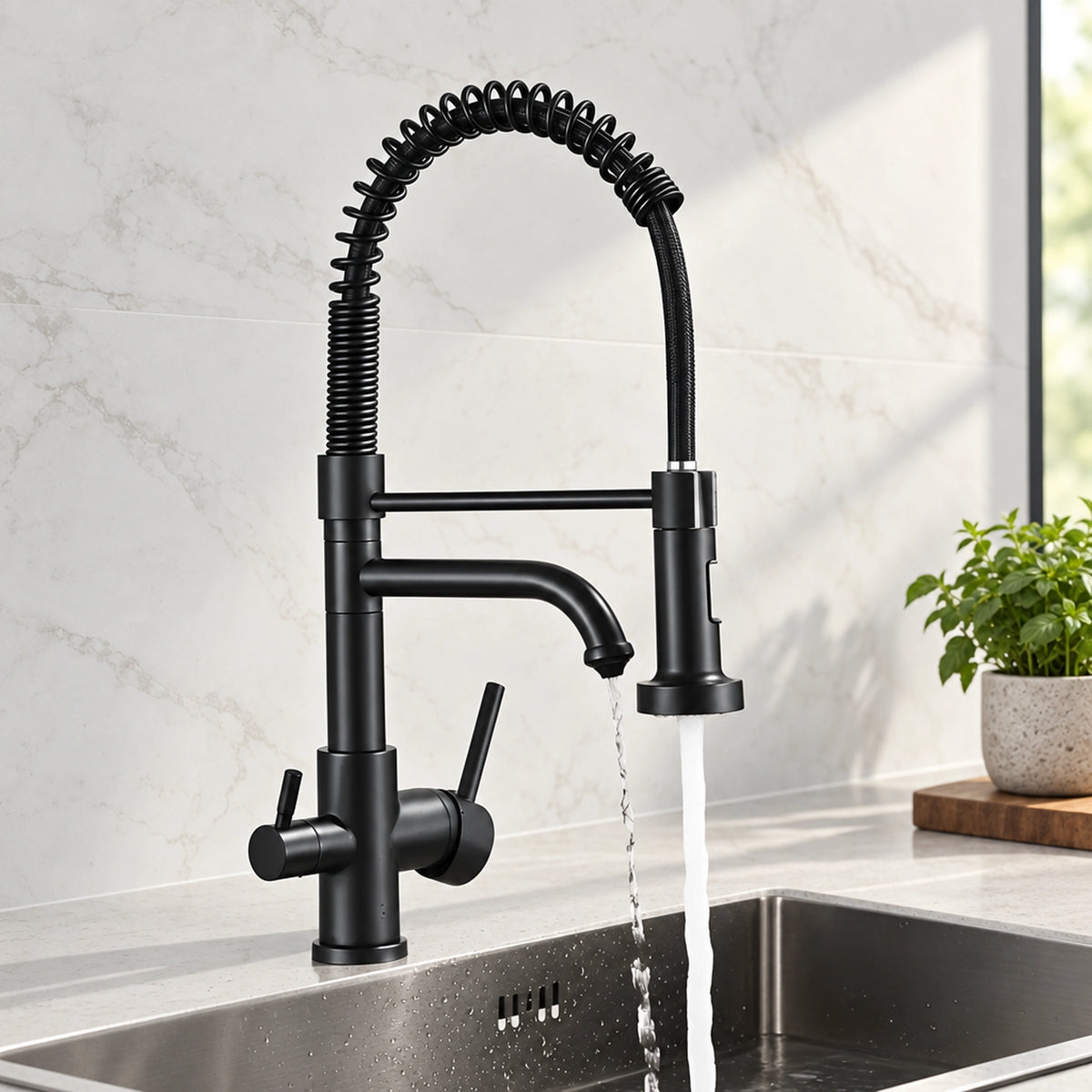 Torneira gourmet Stylish preto fosco - Homedeccori