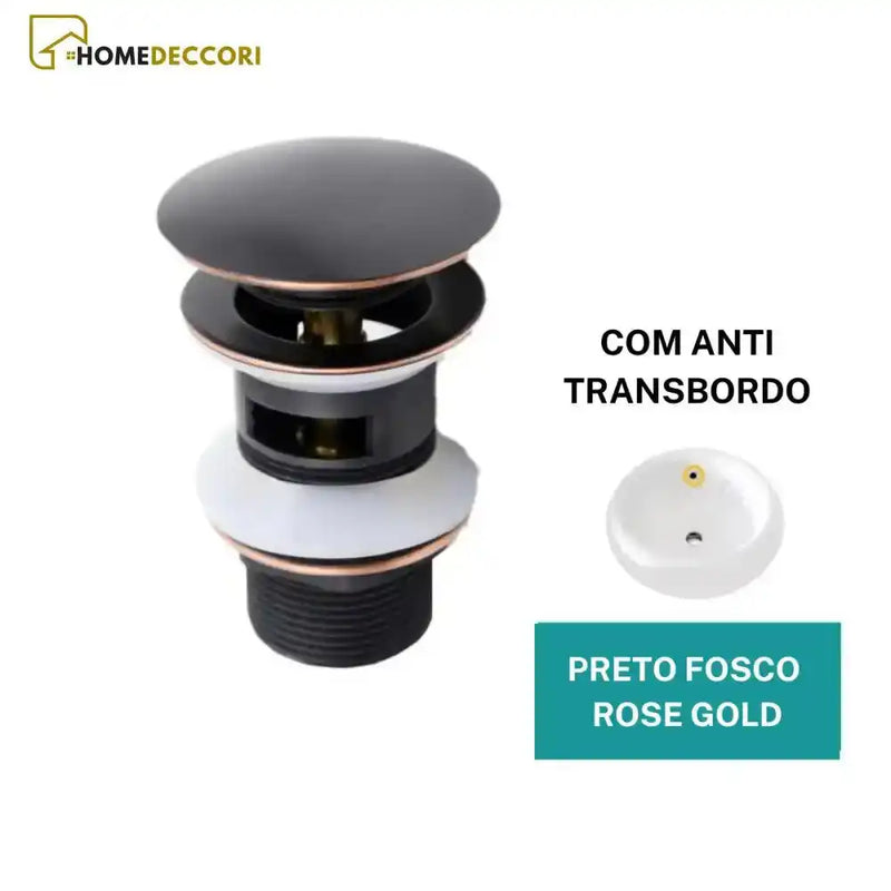 A Fazer Valvula Click Clicksafeb Preto Fosco E Rose Gold/C Anti Transbordo / Entrega De 15 Á 18 Dias