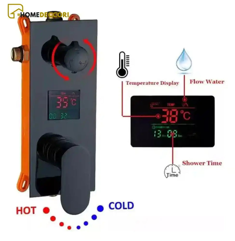 Válvula Misturadora Visor Display Temperatura E Tempo Controlmax 3D Valvula Misturadora